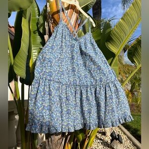 Universal Thread Spaghetti Strap Dress Sundresss Lounge Pockets Tiered Loose